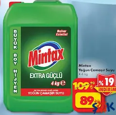 MİNTAX YOĞUN ÇAMAŞIR SUYU 4 KG
